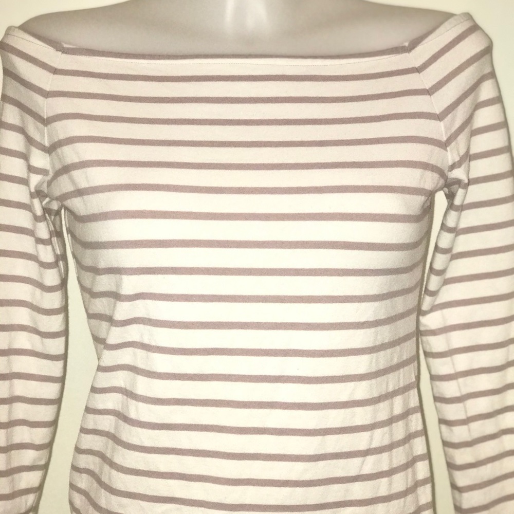 Boat neck long sleeve tee